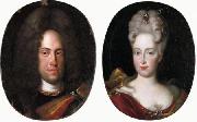 Jan Frans van Douven Johann Wilhelm von Neuburg with his wife Anna Maria Luisa de' Medici Spain oil painting artist